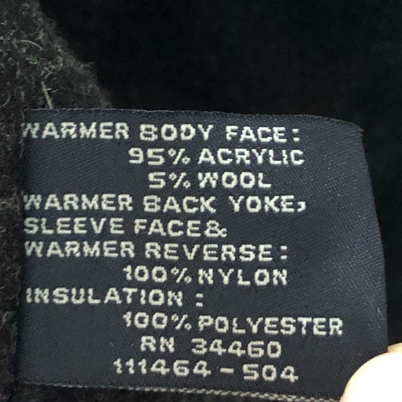 London Fog Black Zip Up Jacket Coat Wool Acrylic Blend Lining Men’s Size L - Picture 5 of 11